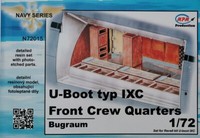 MW22 Cmk N72015 U-BOOT Ix Front Crew Qouaters For Rev. 1/72