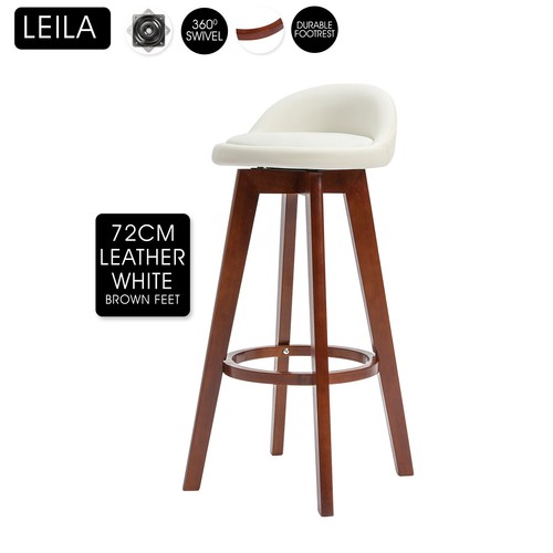 2X Wooden Bar Stool Barstools Dining Chair Kitchen Stools Swivel PU Fabric - Picture 6 of 210