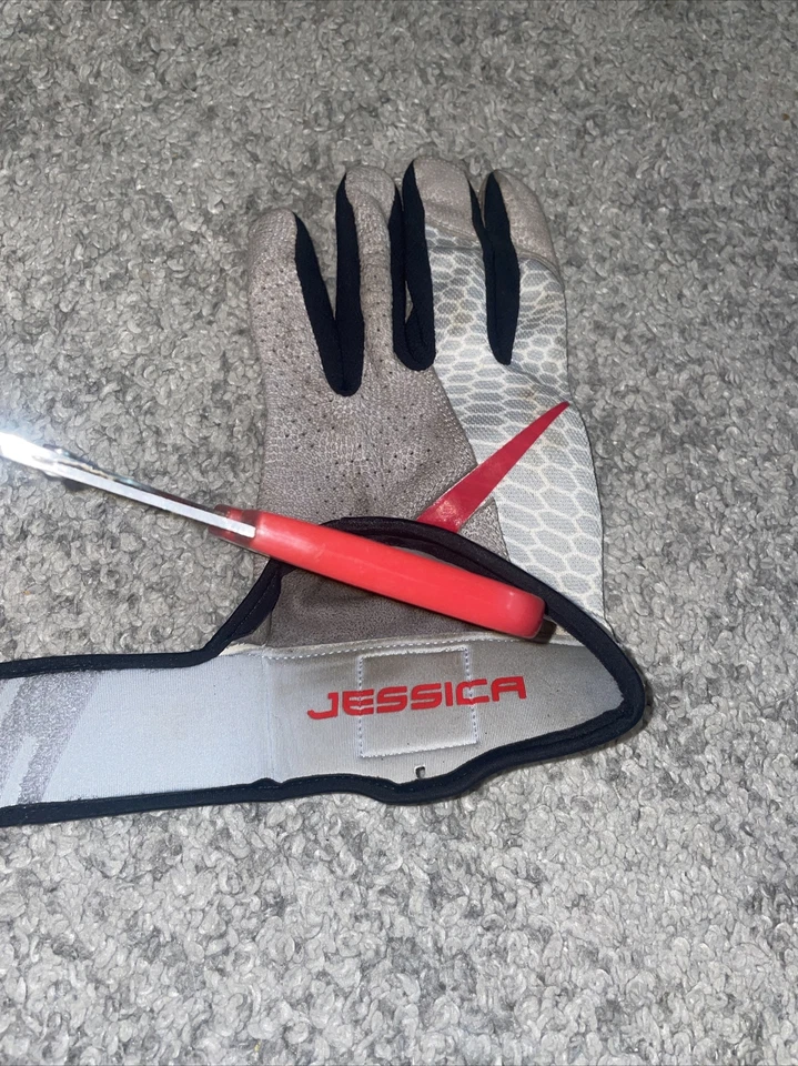 GUANTES DE BATEO NIKE FORCE ELITE MLB ANAHEIM ANGELS #27 EDICIÓN PROFESIONAL MIKE TROUT GRIS Foto 4 de 4