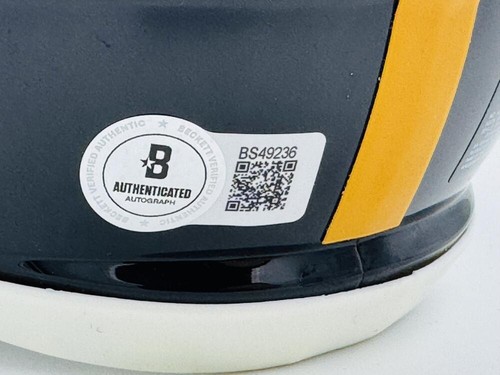 MARK GRONOWSKI SIGNED IOWA HAWKEYES FOOTBALL MINI SPEED HELMET AUTOGRAPH BAS J36 - Picture 2 of 2