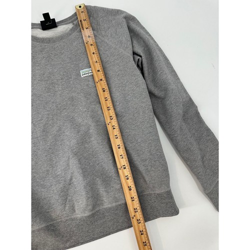 Patagonia Ahnya Crewneck Small Organic Cotton Sweatshirt Pullover Rundhals grau - Bild 3 von 9