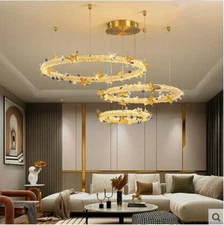 Nordic Butterfly Crystal Lamp living room chandelier restaurant bedroom light Yc