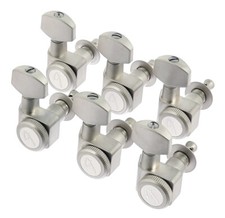 Fender Locking Tuners Stratocaster Telecaster 6 in Line Guitar Brushed Chrome
