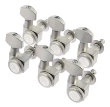 Fender Locking Tuners Stratocaster Telecaster 6 in Line Guitar Brushed Chrome