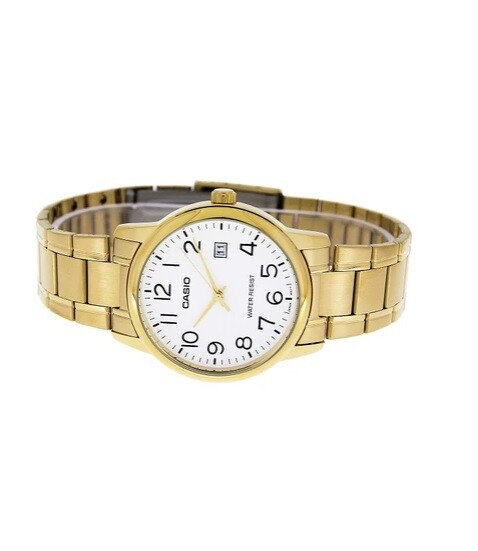 Casio MTP V002G 7B2 New Original Analog Mens Watch Stainless Steel WR MTP V002
