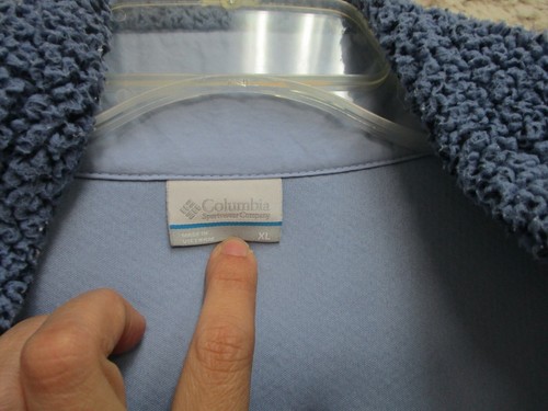 Columbia Sweater Extra Large Youth Blue Full Zip Sherpa Fleece Logo Girls YXL - Picture 7 of 16