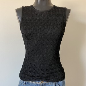 Small-Womans-Black-Vintage-90s-INC-Int-l-Concepts-Italy-Slim-Fit-Knit-Top