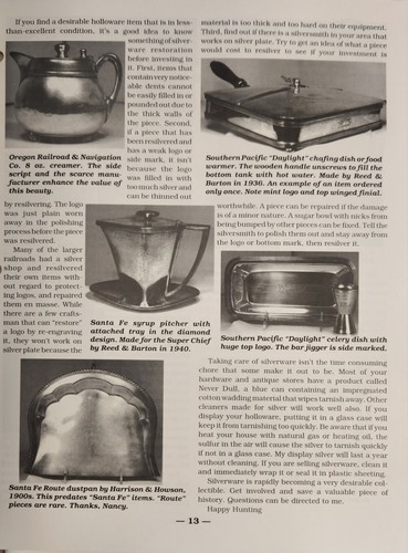 The Railroadiana Express Spring 1999 Official Publication 31 pg glossy Magazine - Picture 3 of 3