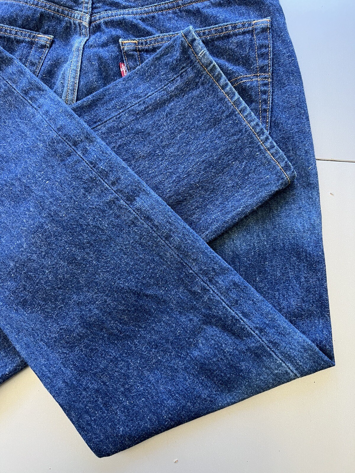 Vintage 90s 501 Levis Indigo Dark Wash Made In USA Jeans 34x32 Shrink To Fit - Picture 2 of 20