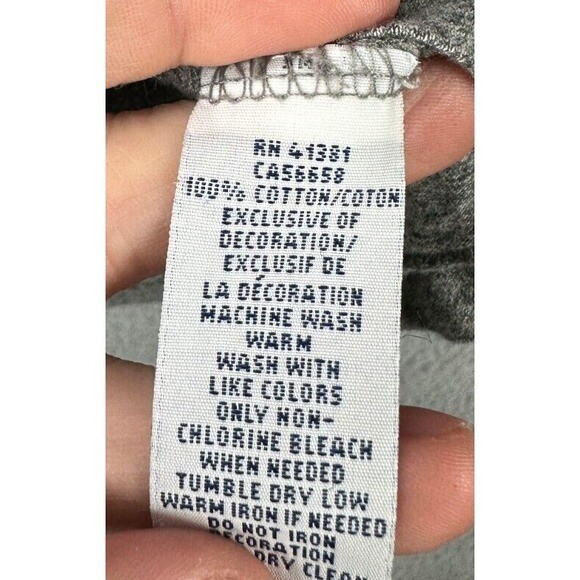 Polo Ralph Lauren uomo grande grigia 100% cotone pony girocollo manica lunga t shirt