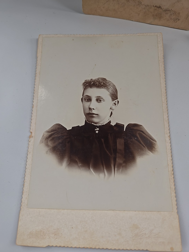 Antique Cabinet Card Photos Set of 3 Parker's Gallery Chicago Elkader Victorian - Picture 4 of 6