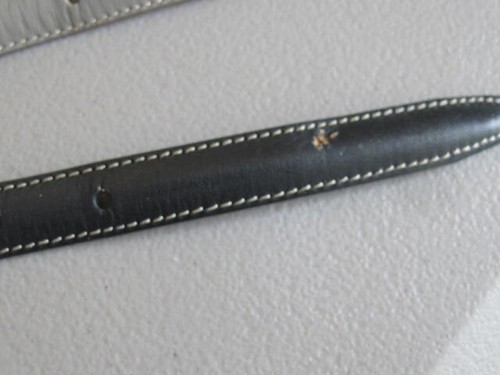 2 Pc - Chicos Face Leather Skinny Belts 34"-38" Black & Tan RN79984 Classic - Picture 4 of 11