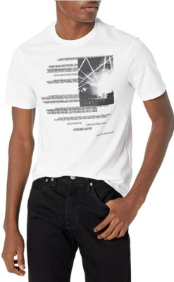 A|X ARMANI EXCHANGE Men's Short Sleeve Dj Graphic T-Shirt