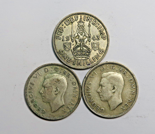 GRAN BRETAGNA: SCELLINO D'ARGENTO X 3. 1942, 1943 e 1944. SPEDIZIONE GRATUITA - Foto 2 di 2
