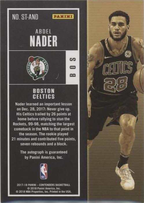 2017-18 Panini Contenders - Abdel Nader #ST-AND