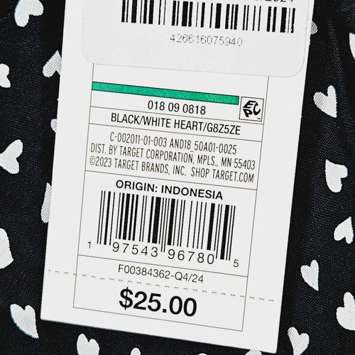 Nuevo Vestido Midi de Crepé de Día para Mujer X-Grande Sin Mangas Negro/Blanco Estampado de Corazón - Imagen 8 de 10