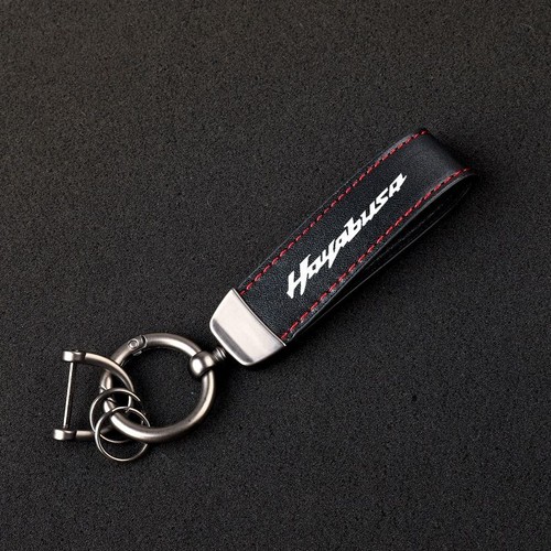 Leather Motorcycle Keychain Keyring For SUZUKI GSX1300R HAYABUSA GSX Key Pendant - Picture 5 of 28
