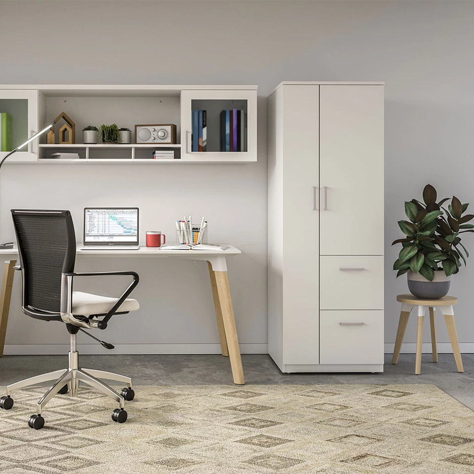 Sofá cama lateral de café pequeño con acento de arce Safco Resi mesa auxiliar de salón, natural Foto 4 de 4