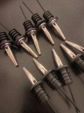 10 Pcs Liquor Spirit Pourer Flow Wine Bottle Pour Spout Stopper Stainless Steel