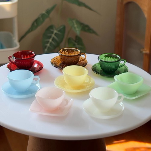 8pcs Dollhouse Cups Coffee Cups Plates Tea & Coffee Set Miniature Accessories - Bild 9 von 31