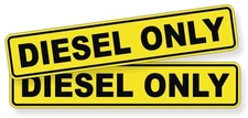 Diesel Only Vinyl Decals / Stickers / Labels Fuel Door Label Turbo (Set of 2)