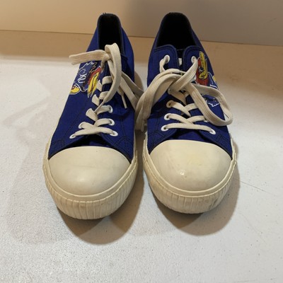 Kansas Jayhawks KU Canvas Low Top Sneaker Shoes Women's 9