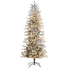 A 7.5-foot Christmas tree, 850 snow branches, and 350 yellow transparent lights