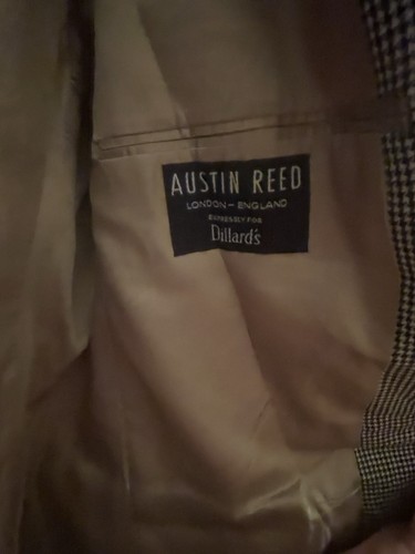 Men Austin Reed of Regent Street Tan Gold Wool Church Dress Coat Jacket Size 41R - Picture 4 of 7