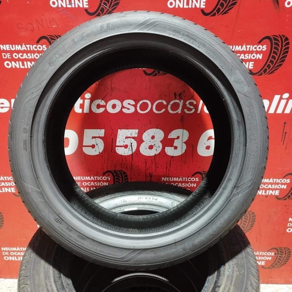 2x 245 40 R18 93H GOODYEAR EAGLE F1 ASYMMETRIC 3 5.4/5.6MM REF. 13513 - Imagen 3 de 4
