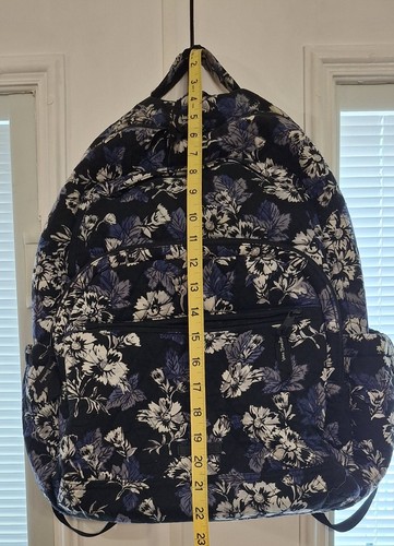 Vera Bradley XL Fabrice Black & White Backpack - Picture 3 of 8