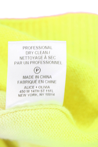 Alice + Olivia Womens Cashmere Ombre Crew Neck Sweater Top Pink Yellow Size XS - 第 6/6 張圖片