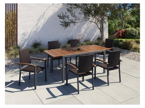 LIVARNO home Alu-Gartentisch »Valencia«, ausziehbar, braun - B-Ware gut - Bild 6 von 6