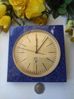 SUPERB VINTAGE SWISS LUXOR LAPIS LAZULI DESK DAY/DATE CLOCK-FABULOUSLY STYLISH