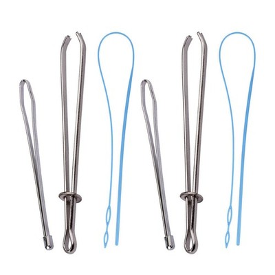 2 Sets/6PCS Plastic Draw String Threader Gürtel Träger Gummiband