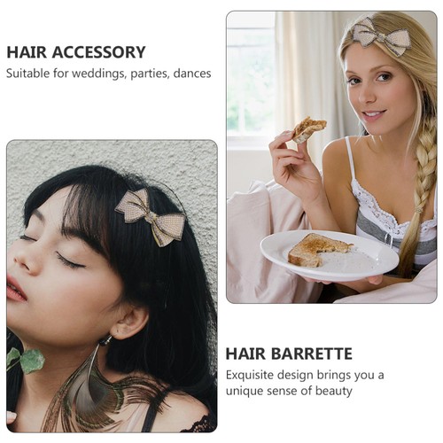 Épingle à Cheveux Noeud Perle Femme Miss Accessoires pour Filles Mariage Clips - Photo 5/12
