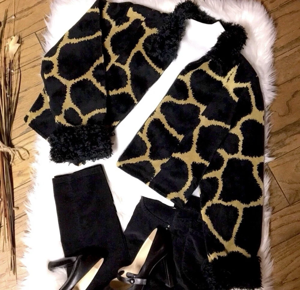 Chaqueta Abrigo Chenille Por Poni Pintado De Colección Excelente Estado Pequeña Foto 3 de 4