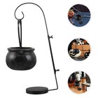  Halloween Candy Bowl Cauldron Basket Holder Black Witch Pot Bucket