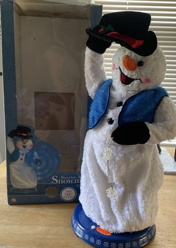 VTG • Gemmy • 18" Animated Spinning Snowflake Snowman • Parts Only *Read Desc*