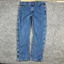 Wrangler Jeans Mens 40x34 Blue Denim Cowboy Cut Regular Fit Western Classic