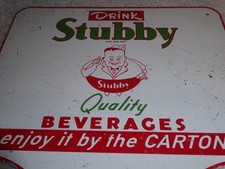 VINTAGE ANTIQUE ORIGINAL DRINK STUBY SODA +ROBERTSON 8" METAL GASOLINE OIL SIGN!
