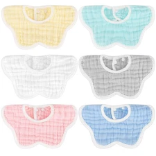 Accmor Muslin Baby Drool Bibs 6 Pack Baby Bandana Drool Bibs Soft Cotton Baby