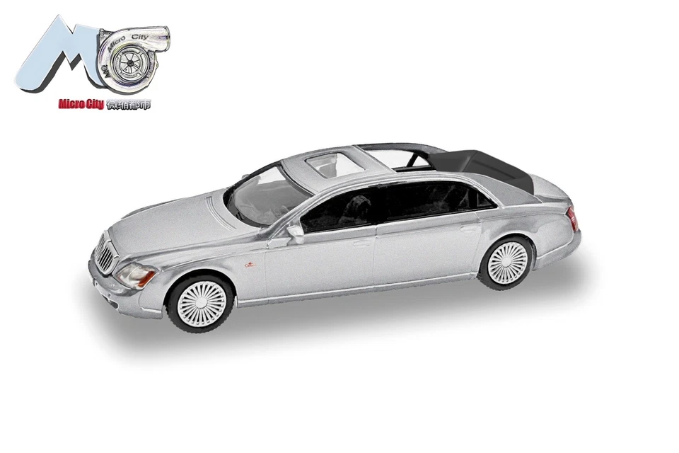 herpa MicroCity87 87MC000023 Maybach 62S - silber (2002-2013) 1:87 NEU + OVP