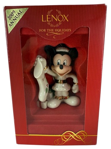 Neu im Karton Lenox Mickys Strumpf Füller 2009 jährlicher Weihnachtsschmuck #792350 Maus
