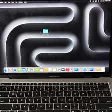 Apple MacBook Pro 13" Laptop Silver/Black SSD Touch Bar Bluetooth Webcam USB-C