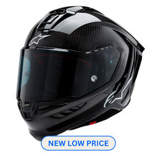 Alpinestars Supertech R10 - Solid Matt & Gloss Black Carbon Medium - Slight Box