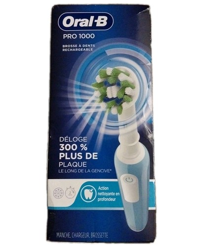 Oral B Pro 1000 Rechargeable Toothbrush Light Blue NEW IN SEALED BOX Electric - Picture 2 of 6