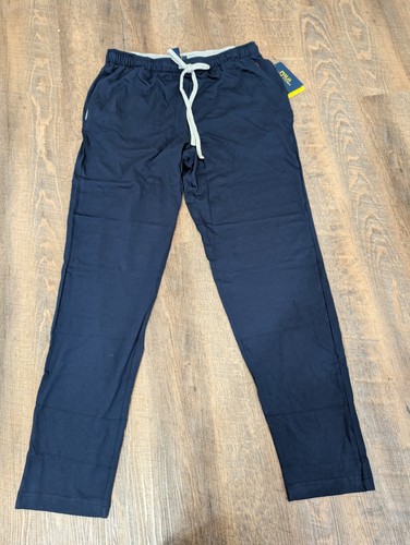NWT POLO Ralph Lauren Men M Navy / Red Stitched Pony Logo Jogger Pants MSRP $60