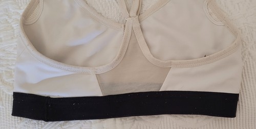 Nike Black & Off White 2 Sports Bras Used UK6 - Picture 16 of 16