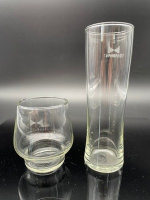 2 x DDR Superfest Schnapsglas Sektglas HO Mitropa Kneipe  Glas