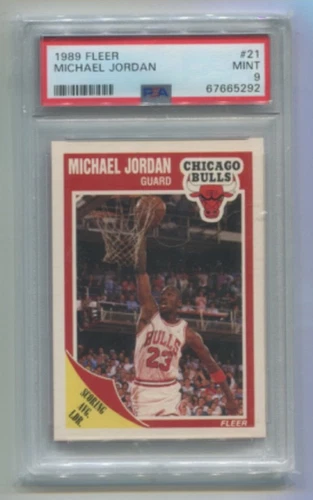 1999 Fleer - MICHAEL JORDAN - Card #21 - CHICAGO BULLS  PSA 9